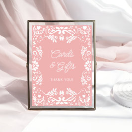 Póster Tarjetas de Baby Shower mexicanas Cielito Lindo