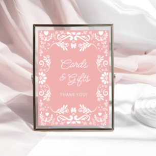 Póster Tarjetas de Baby Shower mexicanas Cielito Lindo