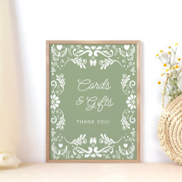 Póster Tarjetas de Baby Shower mexicanas Cielito Lindo