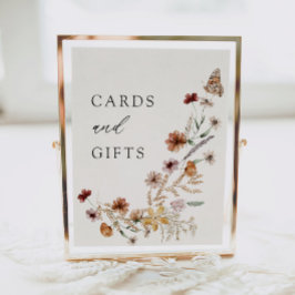 Póster Tarjetas de Baby Shower y regalos de Boho Fall Wil