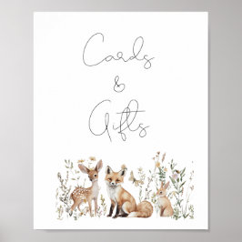 Póster Tarjetas De Baby Shower Y Regalos Para Animales De