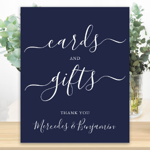 Póster Tarjetas de boda regalos modernos de Marina de cal
