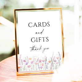 Póster Tarjetas de boda y regalos de flores silvestres pa