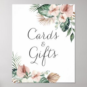 Póster Tarjetas De Boda Y Regalos De Rubor Con Flores De 