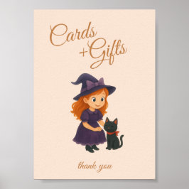 Póster Tarjetas de Brujas y Gatos Regalos Mesa Rótulo Pos