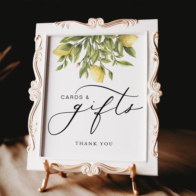Póster Tarjetas de caligrafía de limón Amalfi y Rótulo Bo (Subido por el creador)