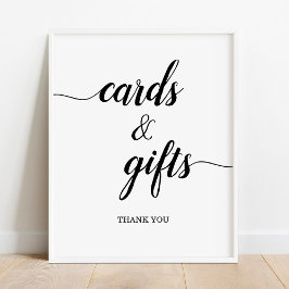 Póster Tarjetas de caligrafía y regalos Rótulo Boda