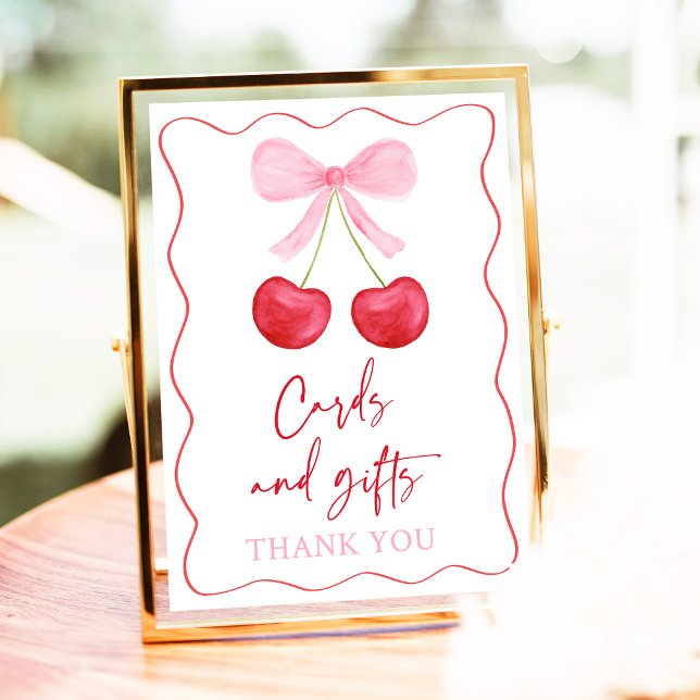 Póster Tarjetas de cerezo rosado y Rótulo Baby Shower de  (Subido por el creador)