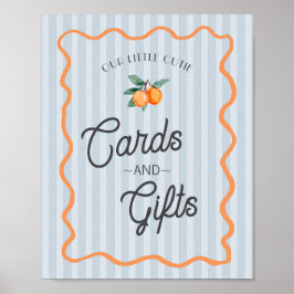 Póster Tarjetas de Citrus Cutie Azules