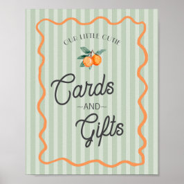 Póster Tarjetas de Citrus Cutie Verdes y Regalos
