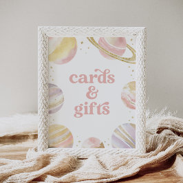 Póster Tarjetas de cumpleaños y regalos de Chica rosa del