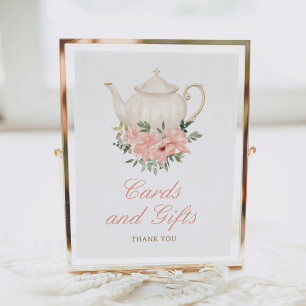 Póster Tarjetas de cumpleaños y regalos de Fiesta de té f
