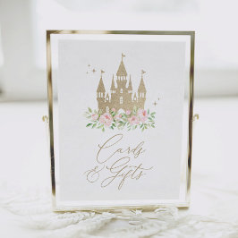 Póster Tarjetas de cumpleaños y regalos para princesas ro