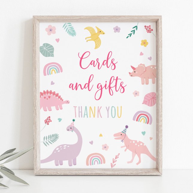 Póster Tarjetas de dinosaurio y regalos del Boho rosado R (Subido por el creador)