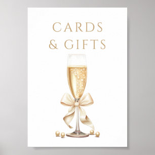 Póster Tarjetas de ducha y regalo para las perlas y el pr
