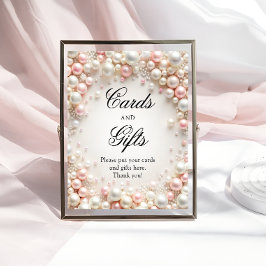 Póster Tarjetas de ducha y regalos de las novias de Perla