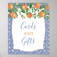 Tarjetas de ducha y regalos de naranja Groves