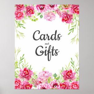 Póster Tarjetas de fiesta de cumpleaños blancas con hojas