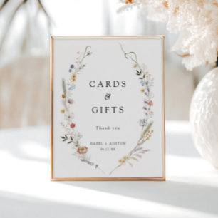 Póster Tarjetas de flores silvestres y regalos de tierra