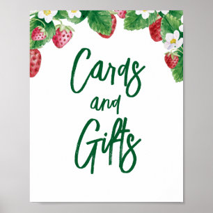 Póster Tarjetas de fresa de verano Regalos Baby Shower