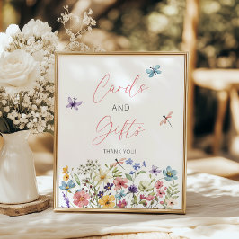 Póster Tarjetas de jardín y regalos para mariposas de flo