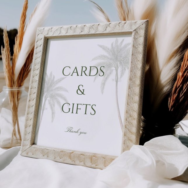 Póster Tarjetas de matrimonio y regalos de palmeras antig (Subido por el creador)
