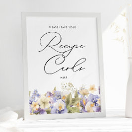 Póster Tarjetas de receta para té de novia Ducha de novia