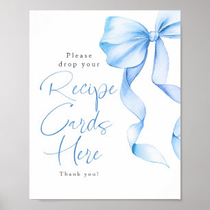 Póster Tarjetas de recetario Rótulo de ducha de novias co