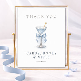 Póster Tarjetas de regalo de señaligen de Baby Shower Blu