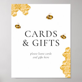 Póster Tarjetas de Regalo y Letrero de Mesa para Despedid