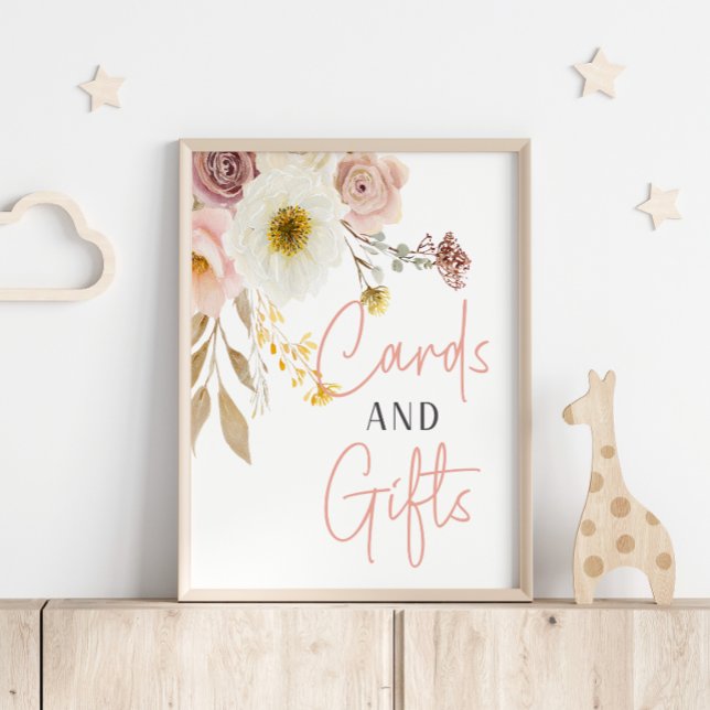 Póster Tarjetas de regalos para baby shower de flores sua (Subido por el creador)