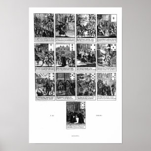 Póster Tarjetas de reproducción que representan la impugn