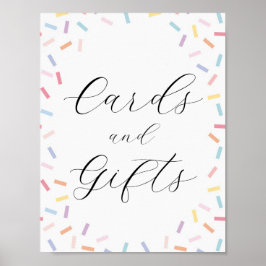 Póster Tarjetas de rociado para bebés y Rótulo de regalos