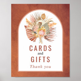 Póster Tarjetas de terracota y regalos casan