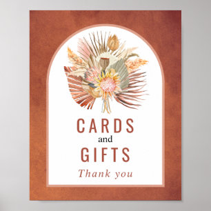 Póster Tarjetas de terracota y regalos casan