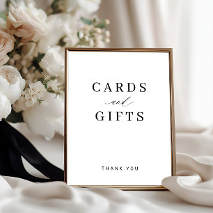Póster Tarjetas de tipografía elegantes y sencillas y reg