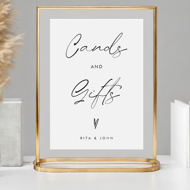 Póster Tarjetas elegantes y Rótulo de mesa Boda de regalo (Subido por el creador)