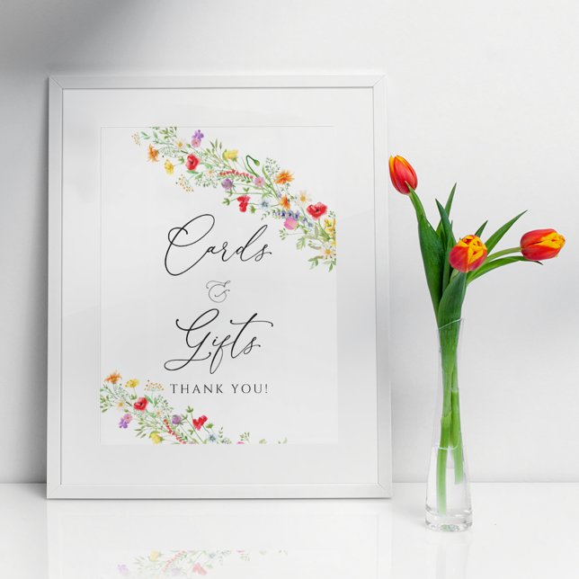 Póster Tarjetas florales de flores silvestres elegantes y (Subido por el creador)