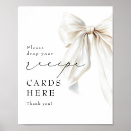 Póster Tarjetas Recetativas Elegante Rótulo de ducha de n