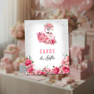 Póster Tarjetas Regalos Baby Shower Flamingo Bailarina Pl
