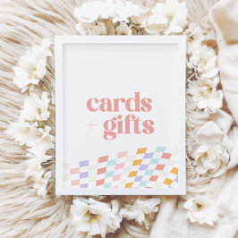 Póster Tarjetas Retro y Regalos de Groovy Chica