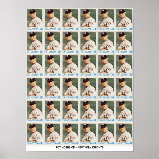 Póster Tarjetas sin cortar de Roy Hobbs (Frente)