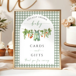 Póster Tarjetas y artículos de Rótulo cultivados localmen