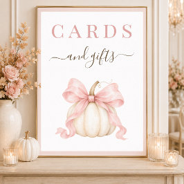 Póster Tarjetas y letrero de regalo para baby shower de n