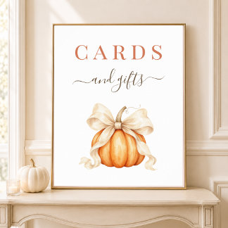 Póster Tarjetas y letrero de regalo para baby shower de o
