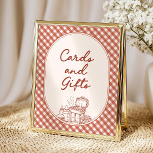 Póster Tarjetas y regalos Baby Q BBQ parejas Baby Shower