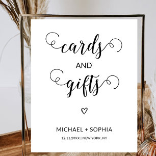 Póster Tarjetas y regalos Boda de ducha de novia Minimali