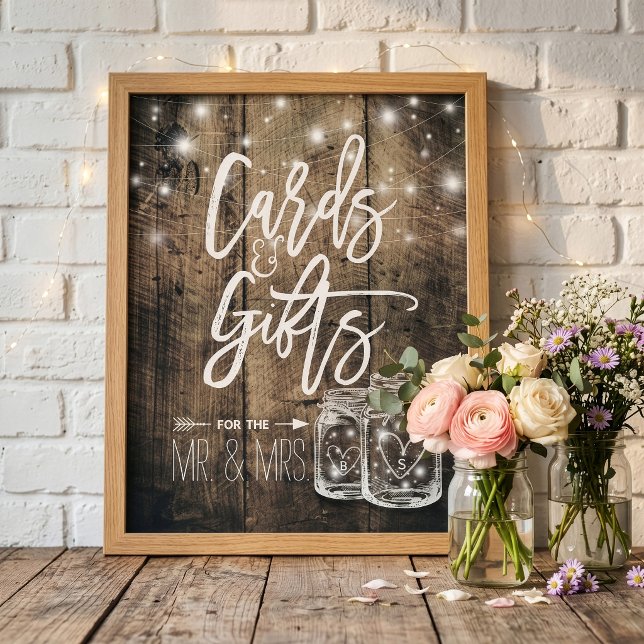 Póster Tarjetas y regalos Bodas rústicas Luces de madera  (Subido por el creador)