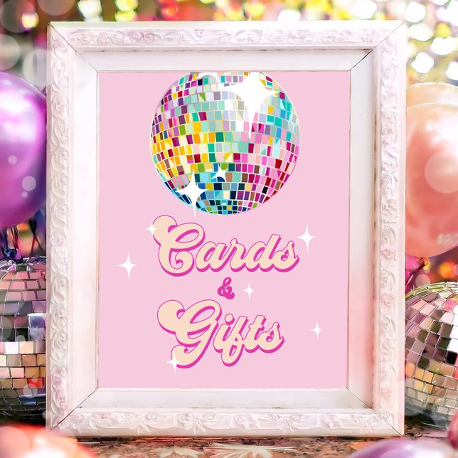 Póster Tarjetas y regalos Bola de discoteca Retro Groovy  (Subido por el creador)