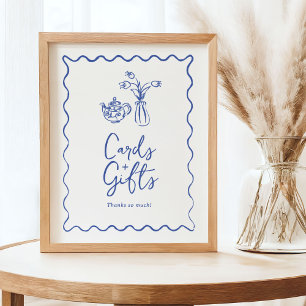 Póster Tarjetas y regalos caprichosos de garabatos y sign